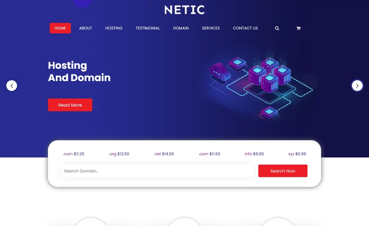 Netic - Free Multipage Bootstrap Business Template