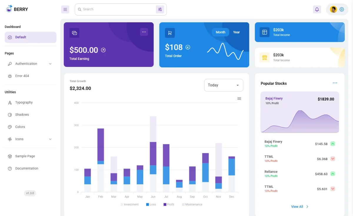 Berry - Free Vue.js Admin Dashboard Template