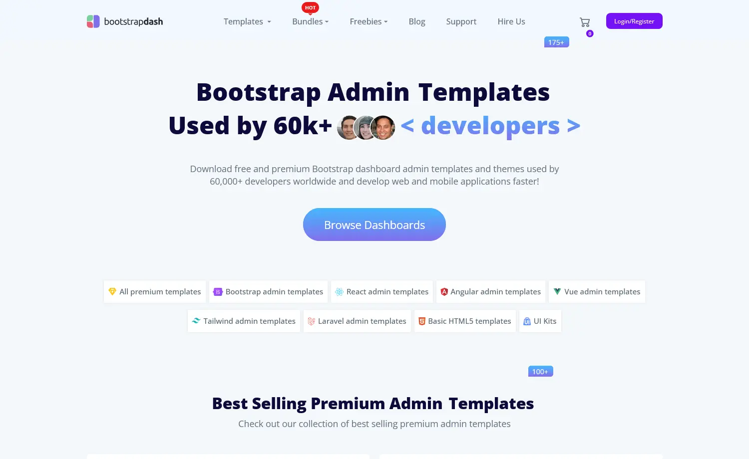 BootstrapDash - marketplace for admin dashboards