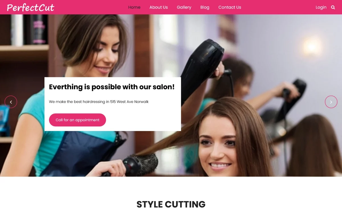 PerfectCut - Free Bootstrap Business & Corporate Template