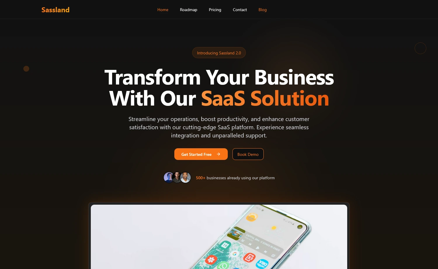 SaasLand - Free Tailwind CSS Business Template