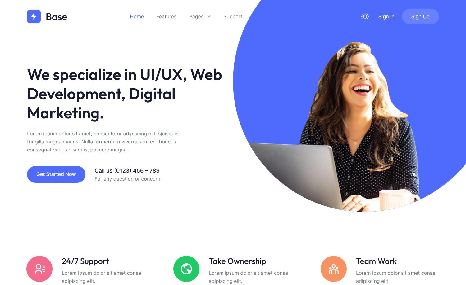 Base - Free Tailwind CSS Business & Corporate Template