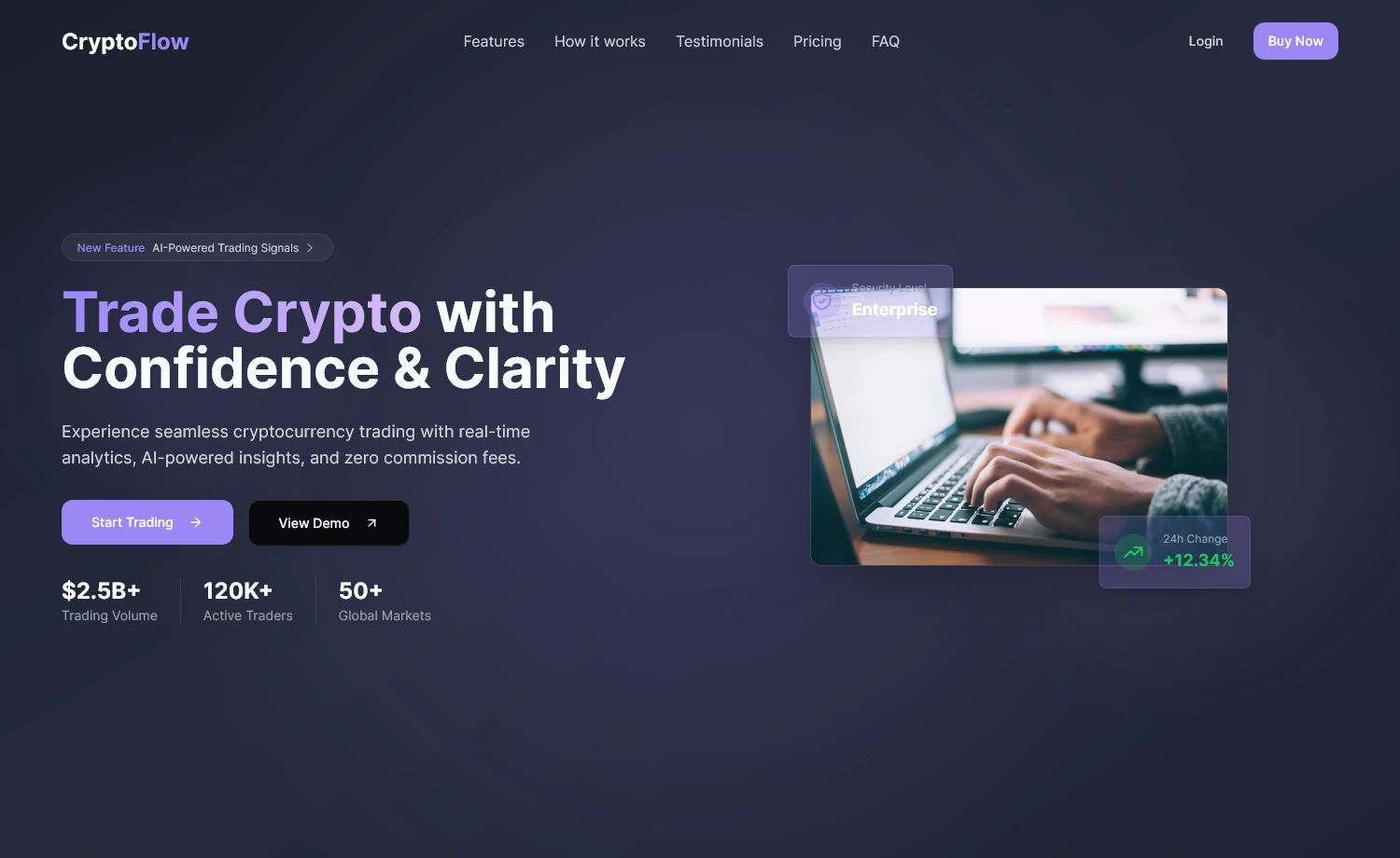 CryptoFlow - Free Tailwind CSS Business & Corporate Template