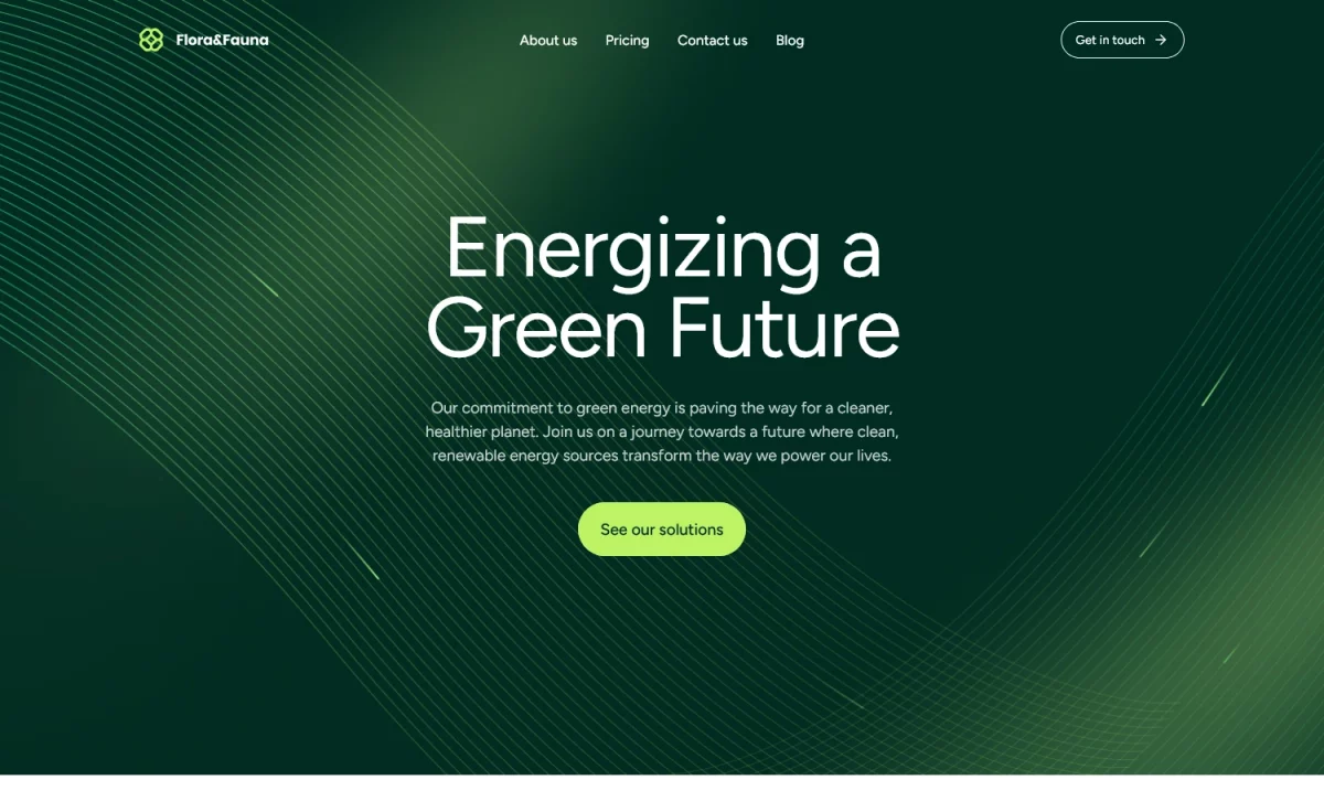 Flora&Fauna - Free Tailwind CSS Business Template