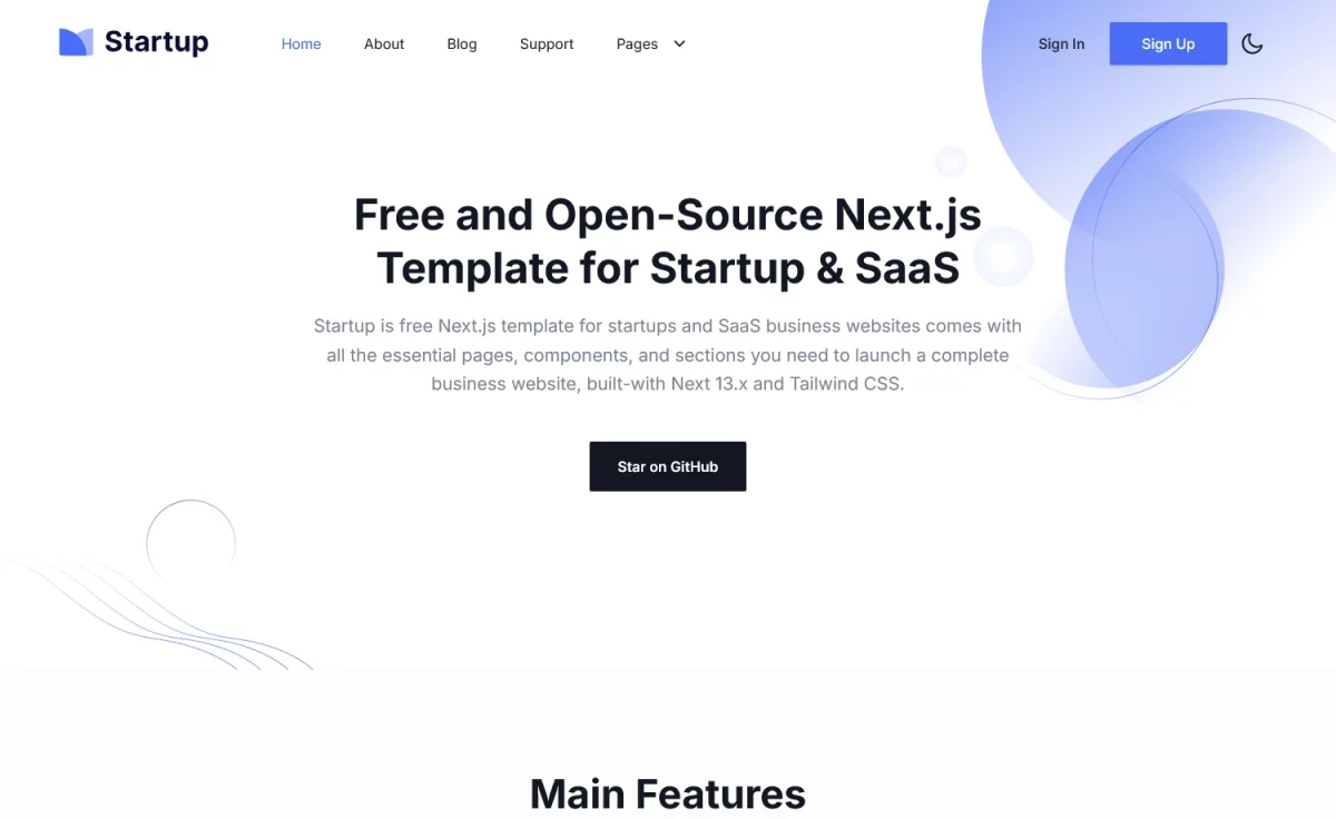 Startup - Free Tailwind CSS Business Template