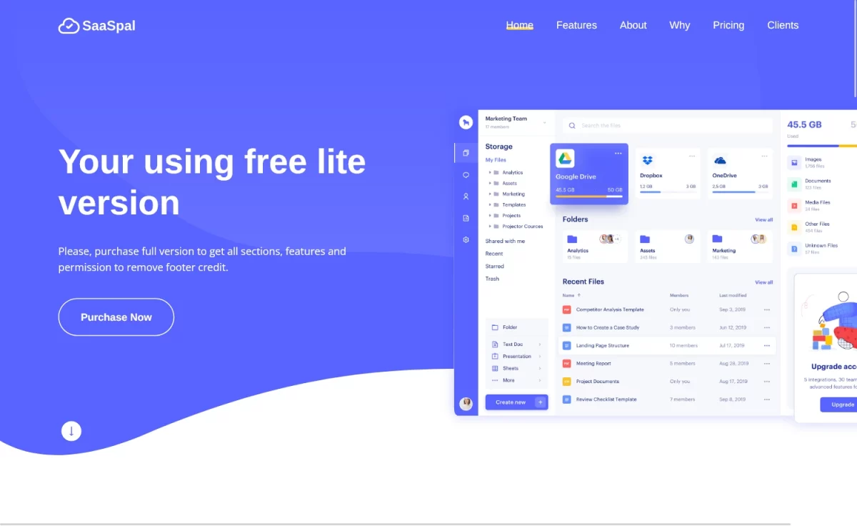SaaSpal - Free Bootstrap HTML5 Landing Page Template
