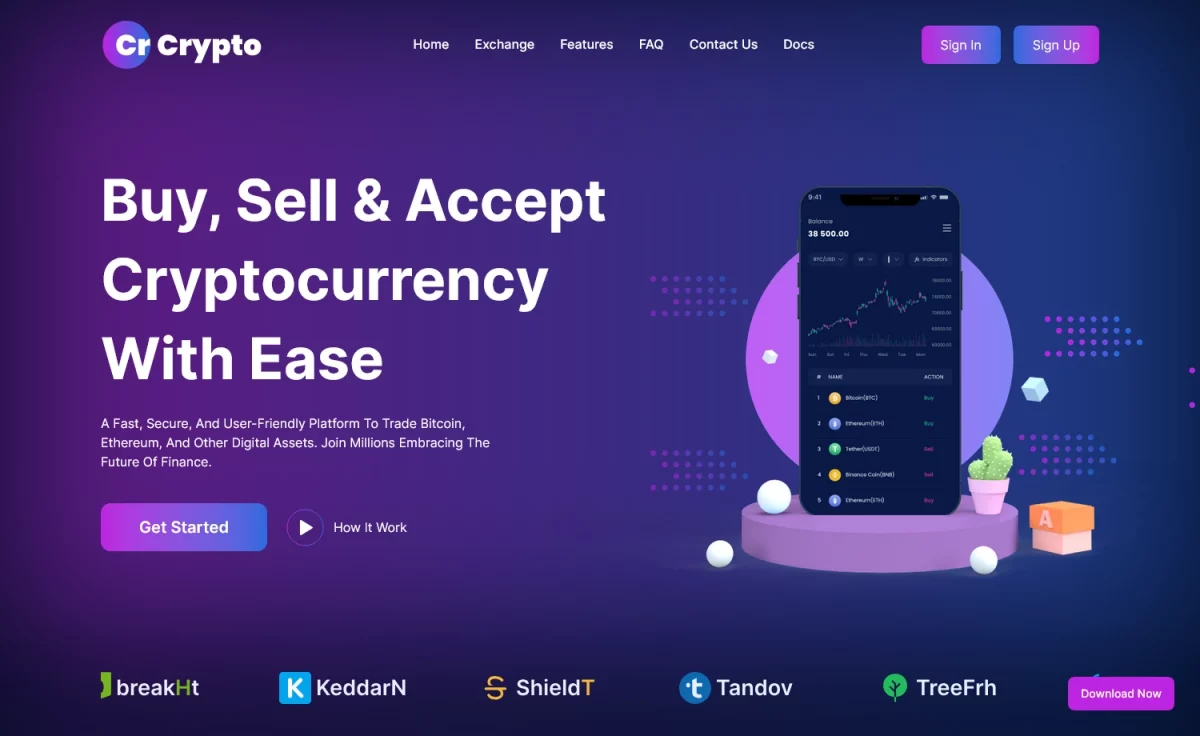Crypto - Free Tailwind CSS Business Website Template