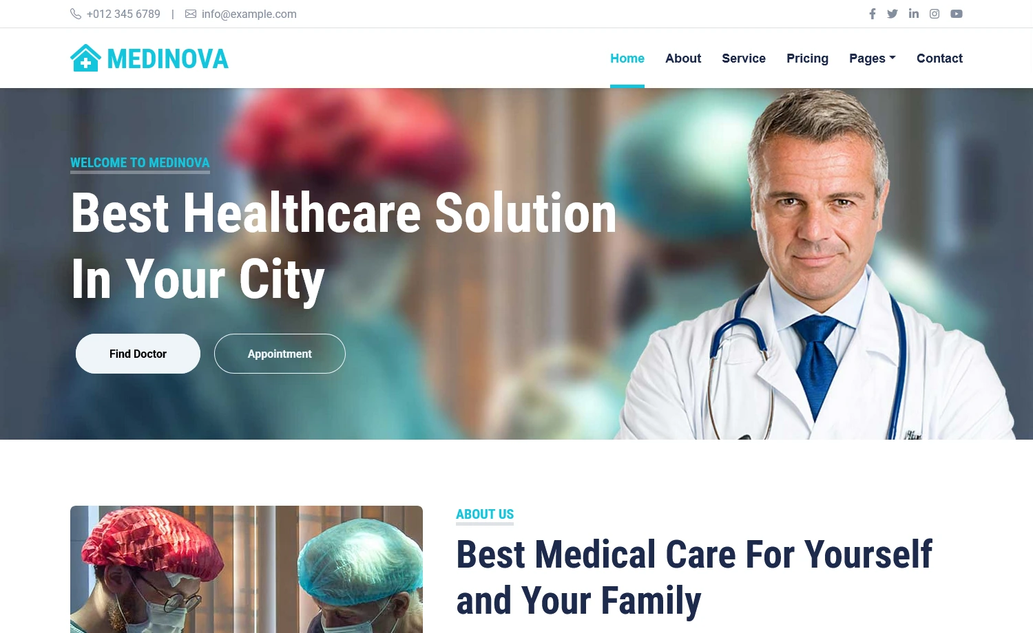 Medinova - Free Bootstrap 5 Medical Website Template