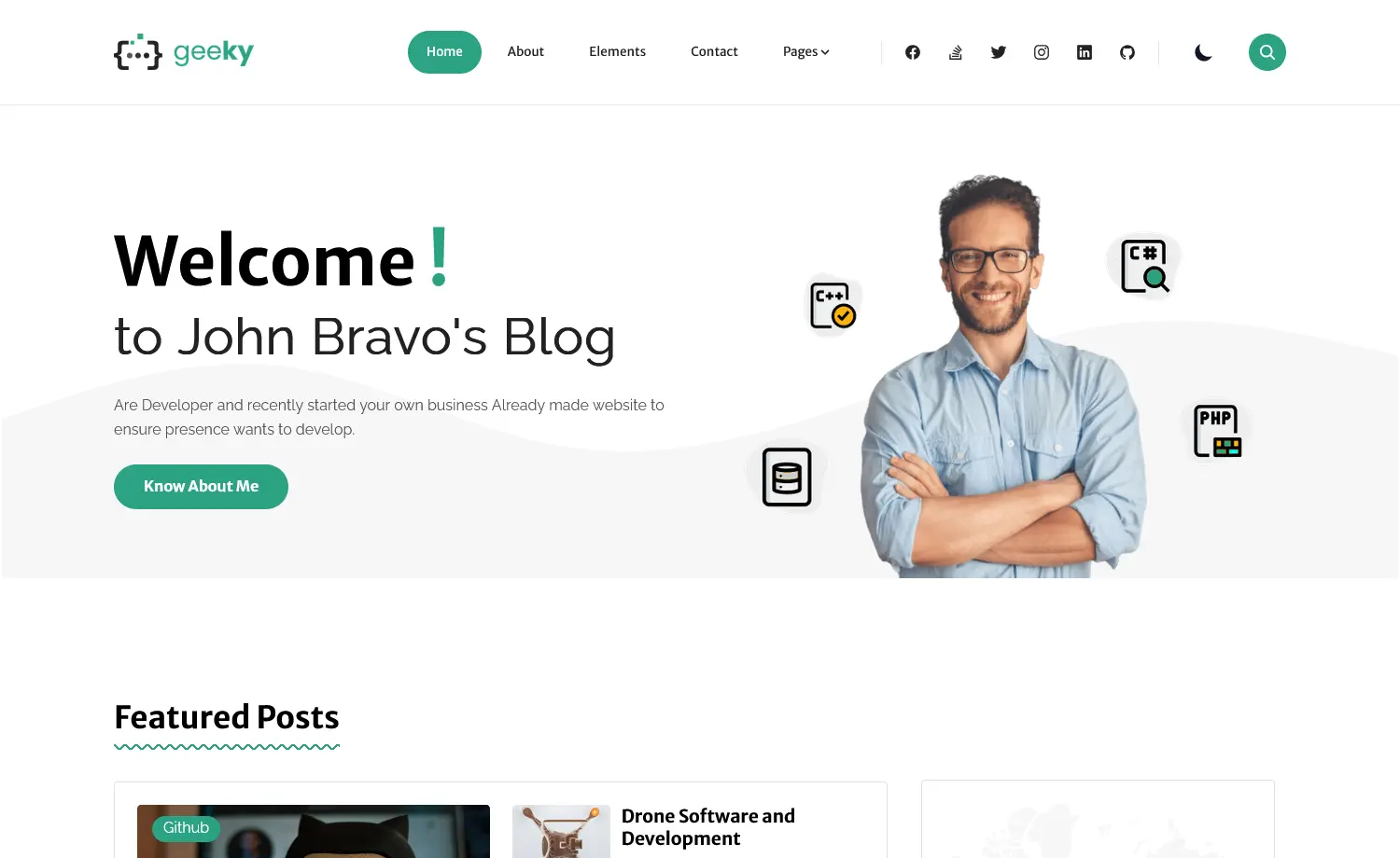 Geeky - Free Responsive Tailwind CSS Blogging Website Template
