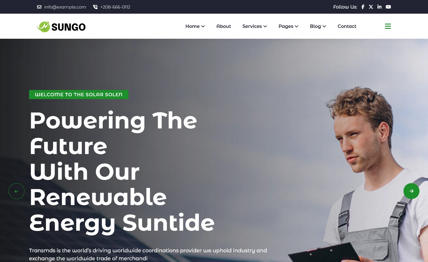 Sungo - Free React Business Website Template