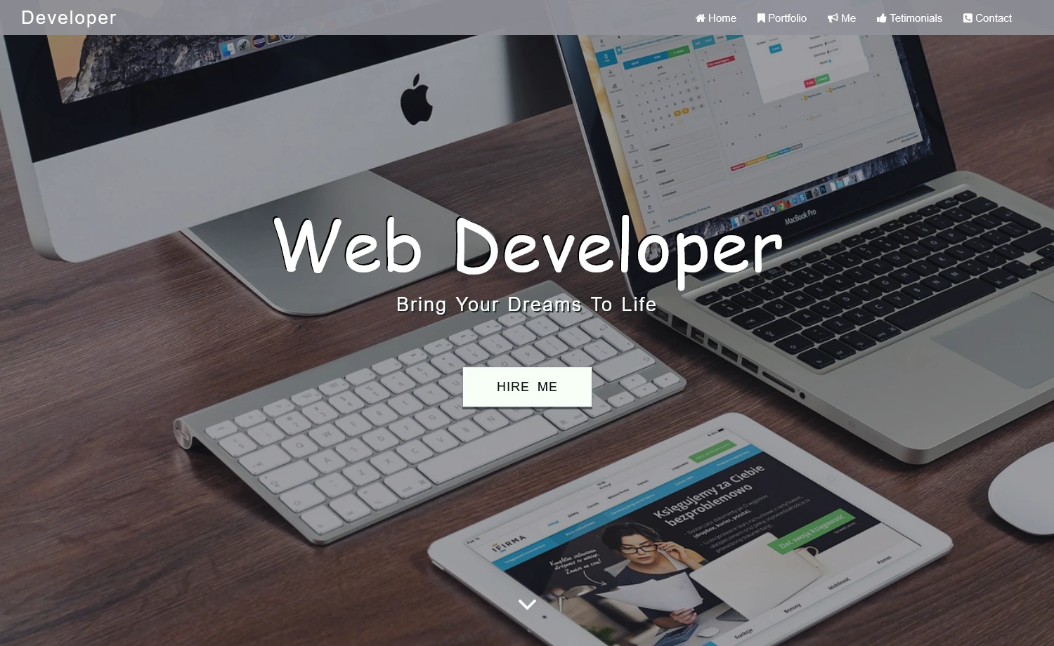 Free Bootstrap & HTML Portfolio Website Template