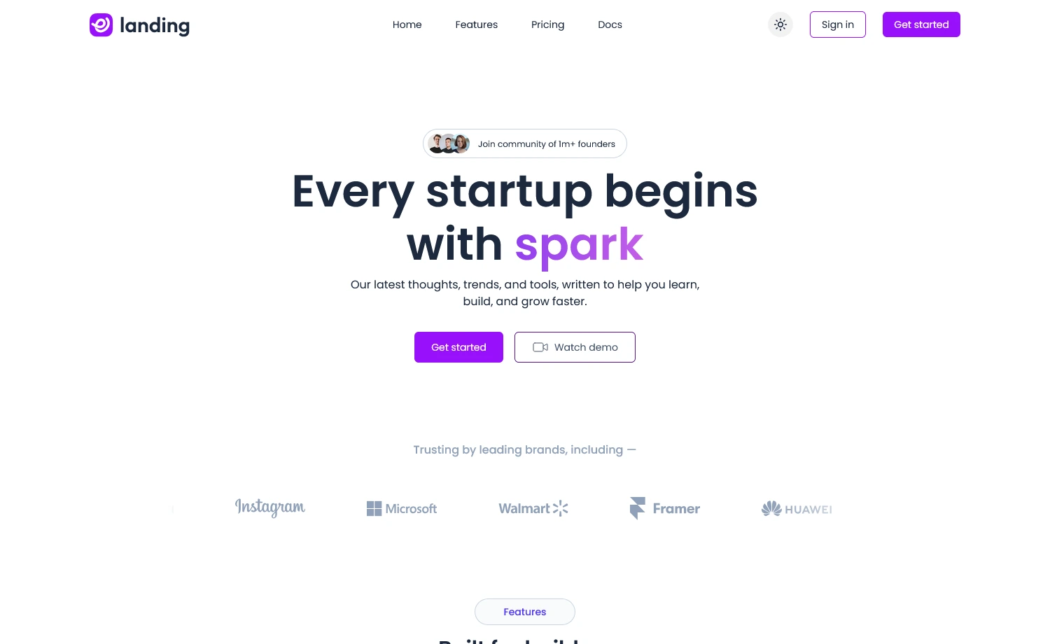 Landing - Free Tailwind CSS Landing Page Template