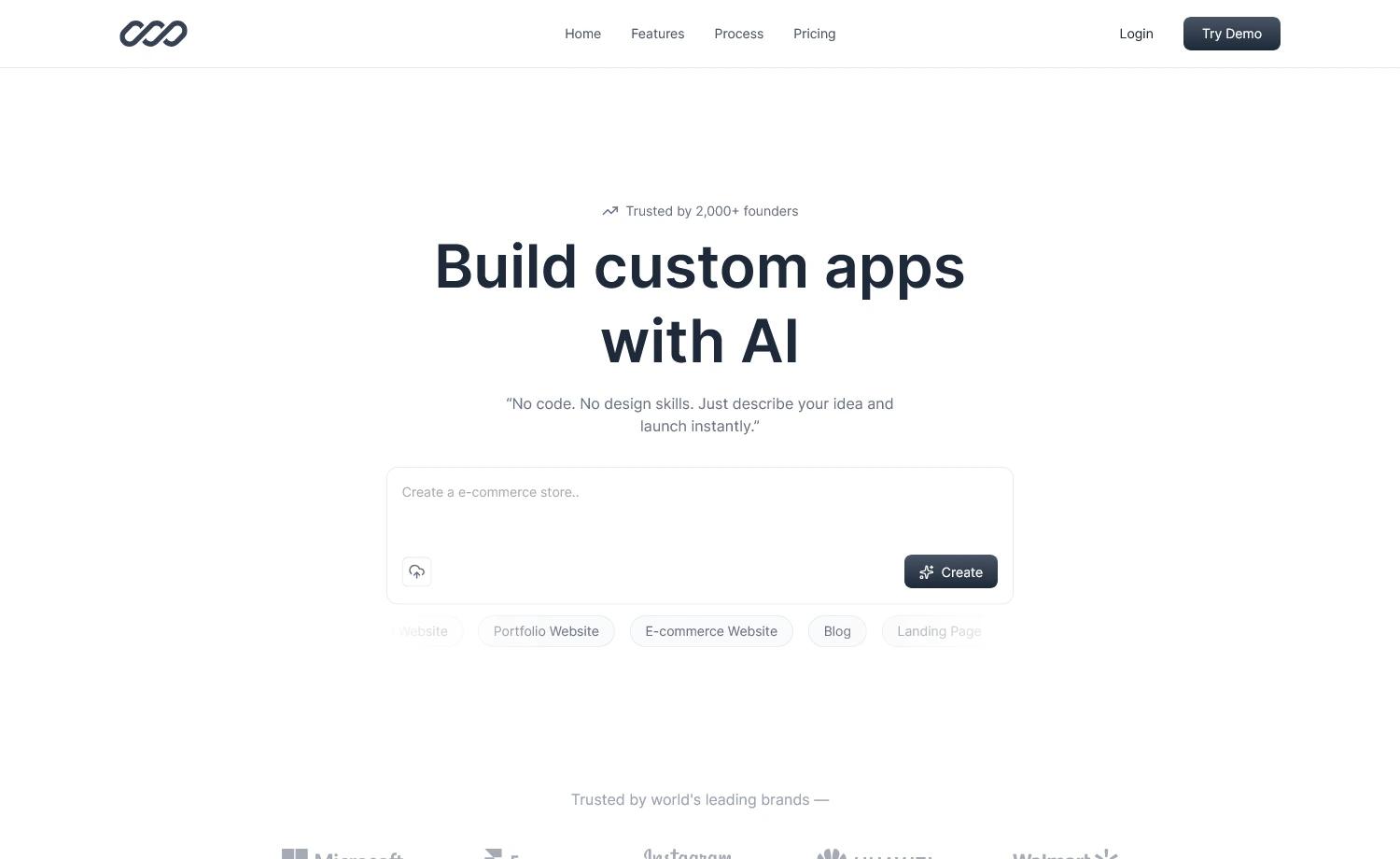 Prompt2App - Free Tailwind CSS Landing Website Template