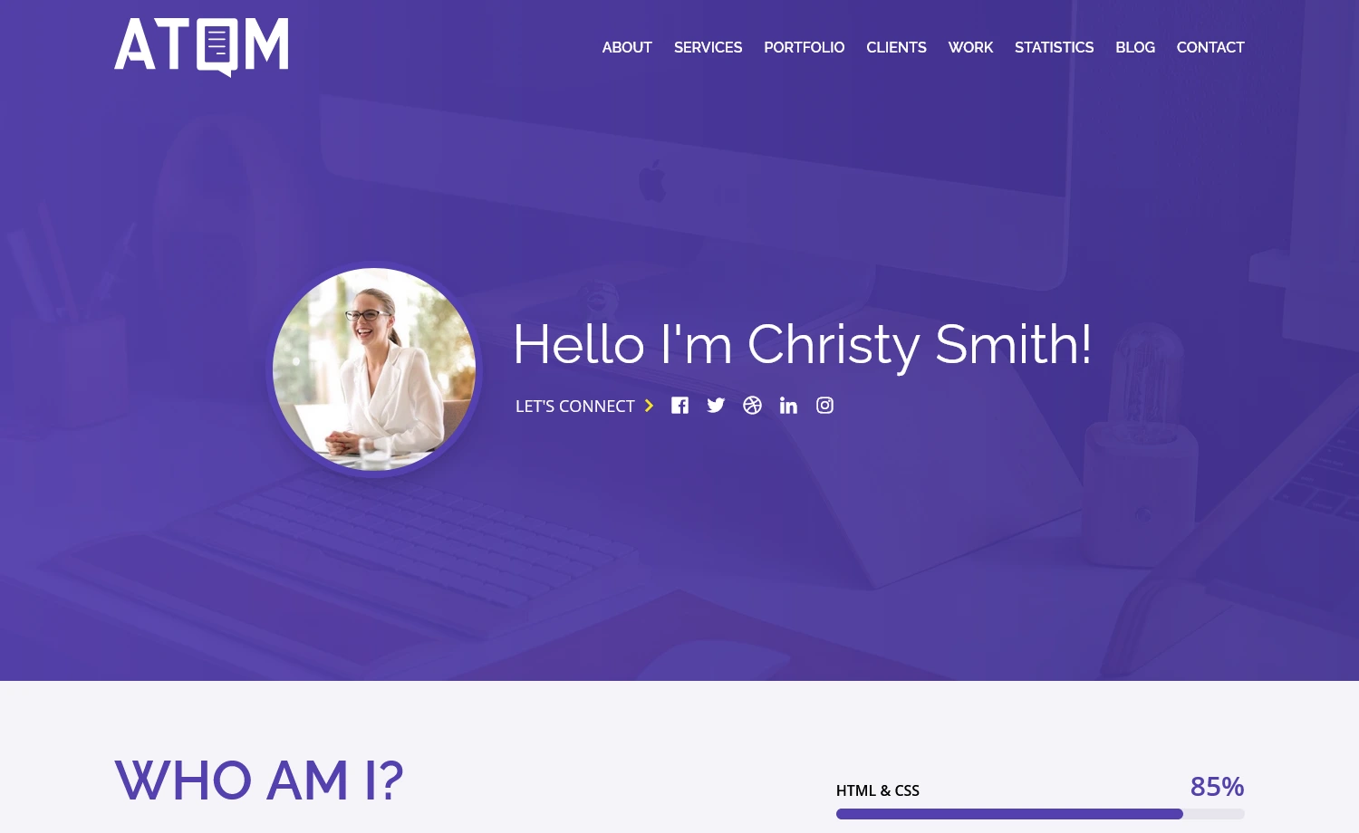 Free Tailwind CSS One-page Website Template