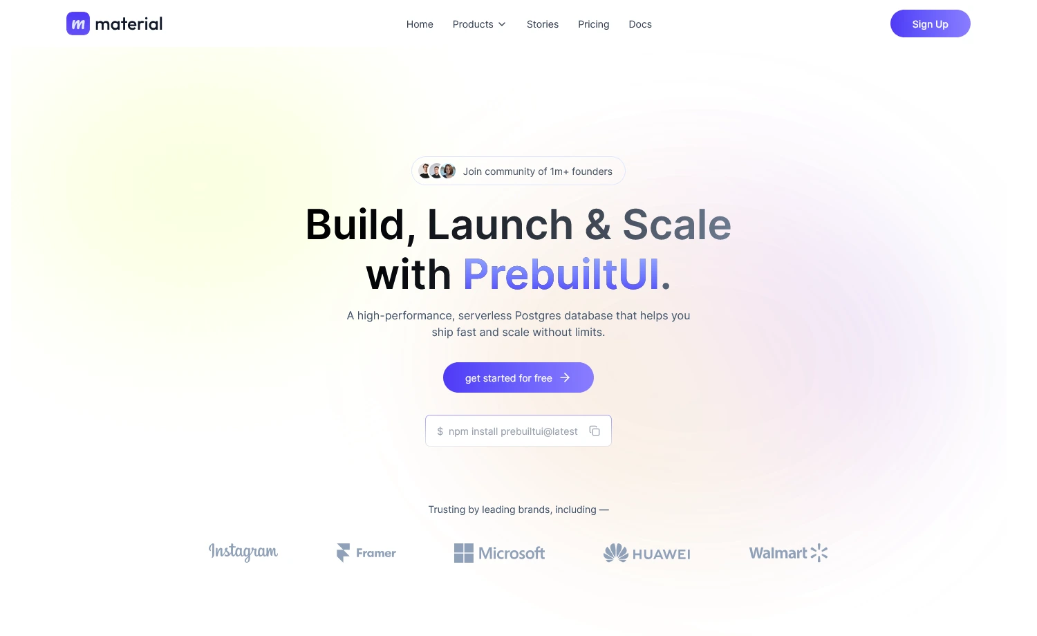 Free Tailwind CSS One-Page Landing Website Template