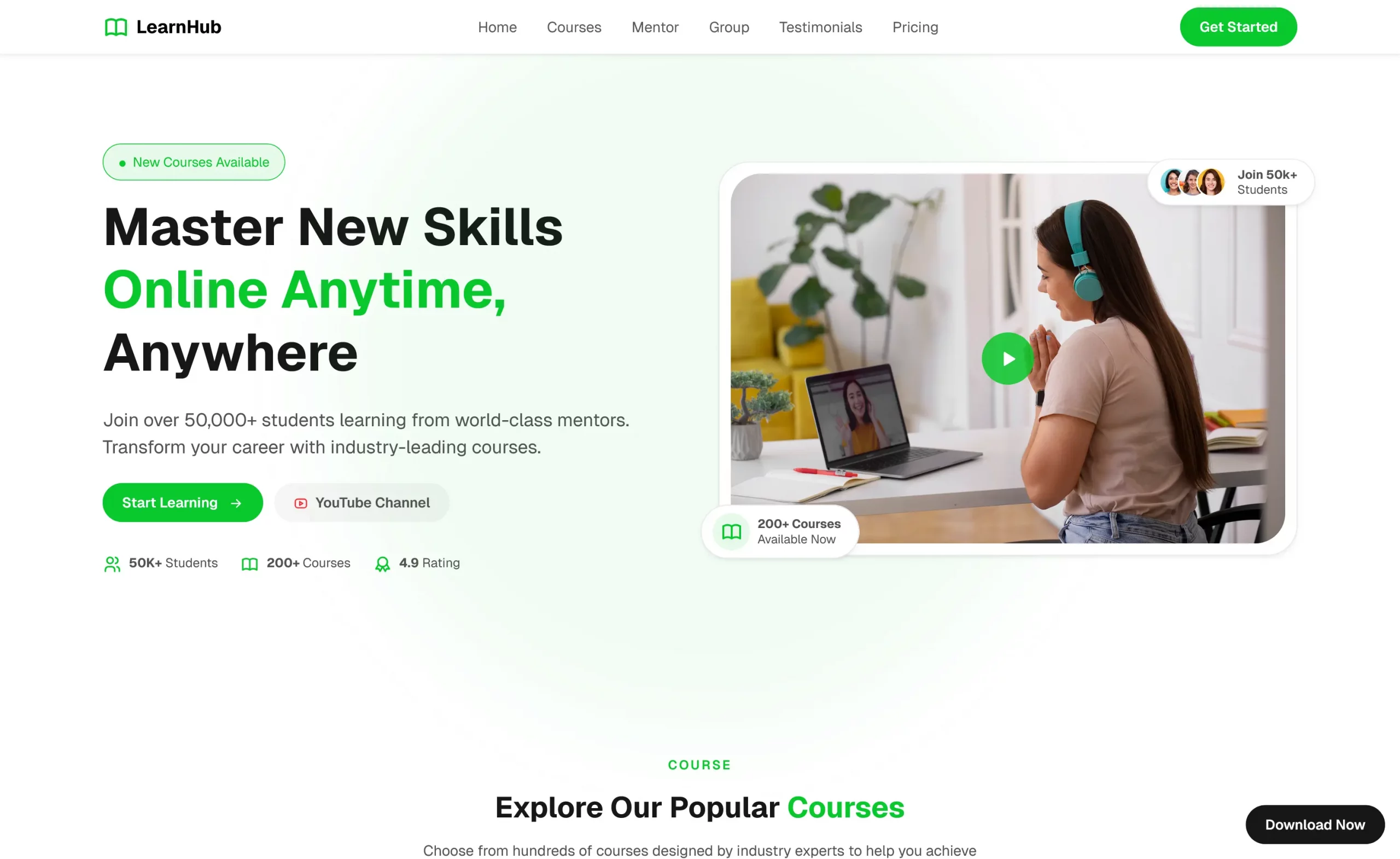 LearnHub - Free Bootstrap 5 Educational Website Template