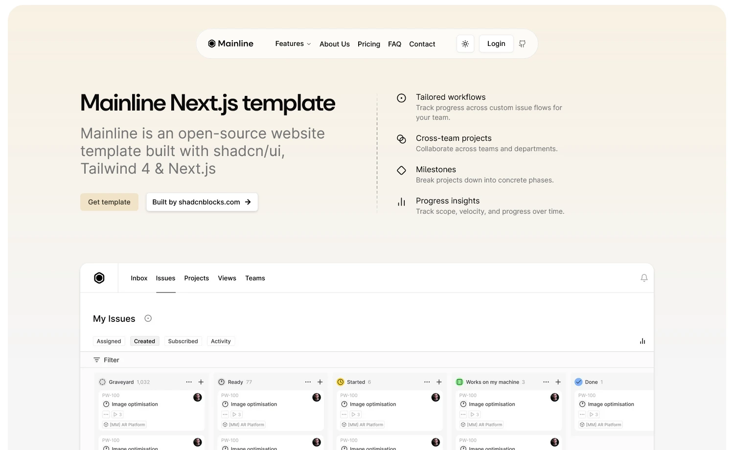 Mainline - Free Tailwind CSS Landing Website Template