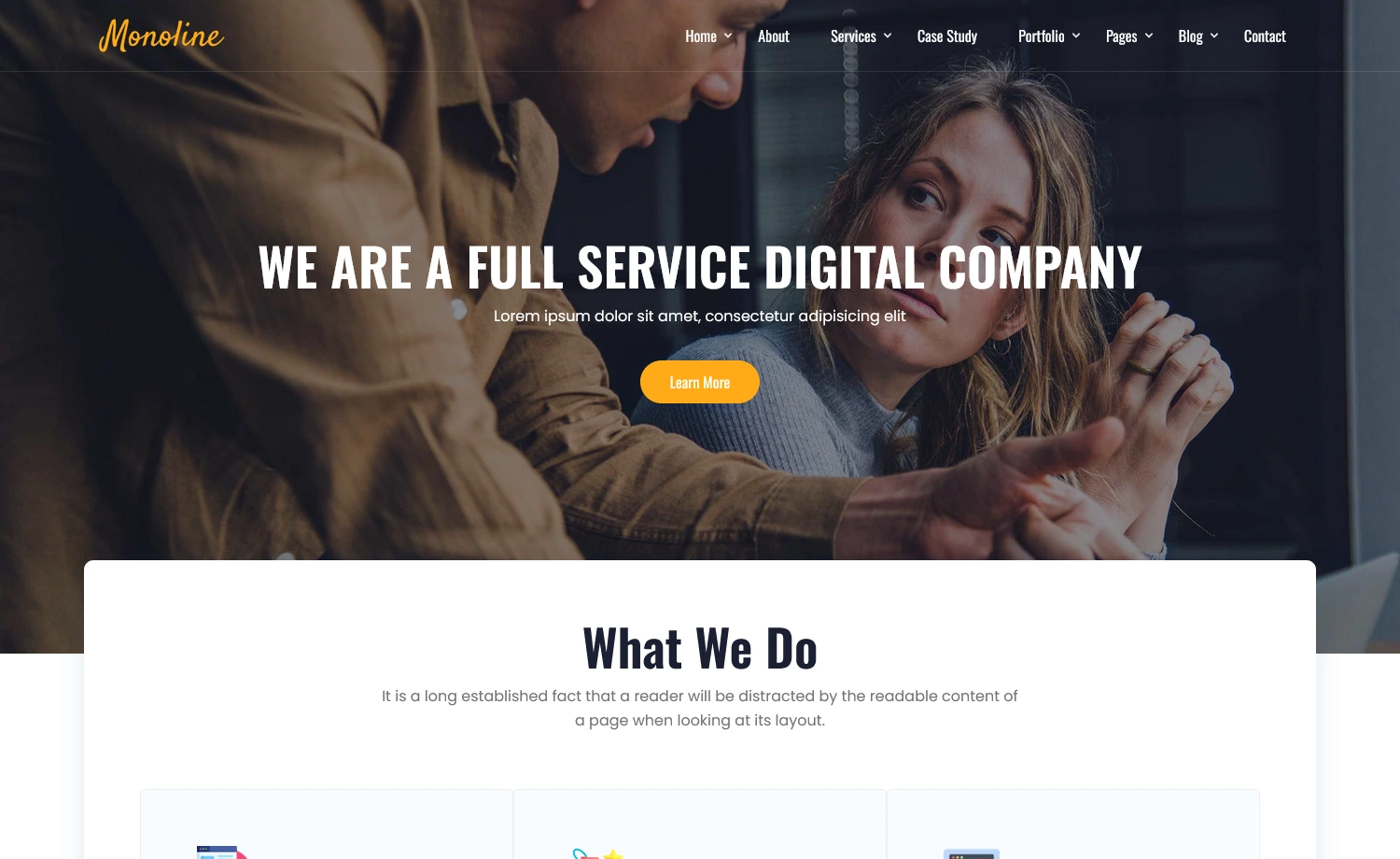 Monoline - Free Bootstrap 5 Business Website Template