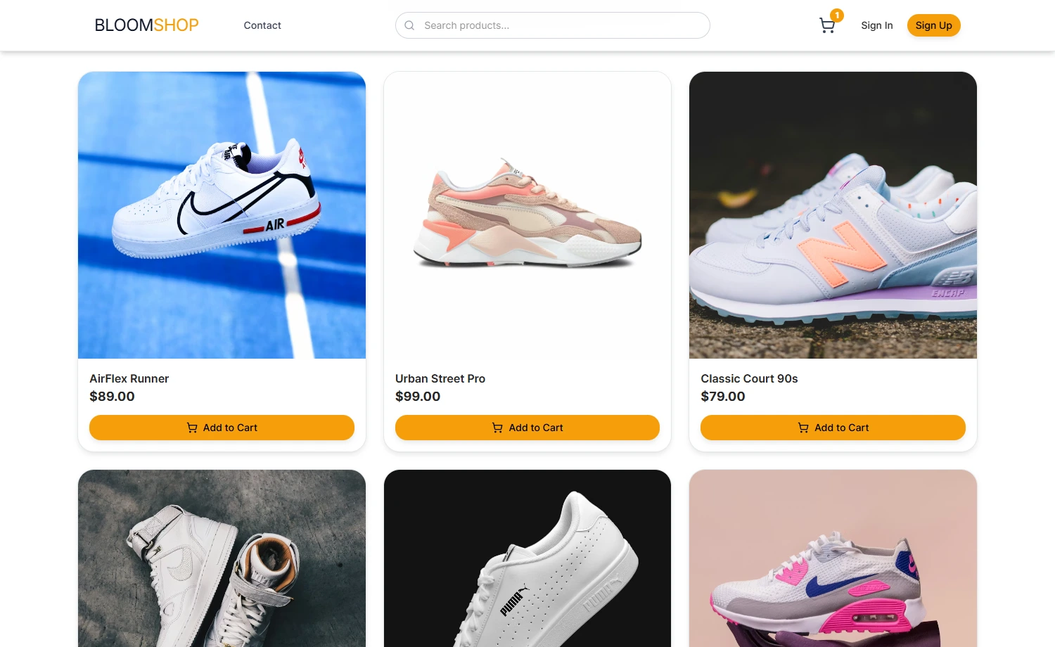 BloomShop - Free Tailwind CSS eCommerce Website Template