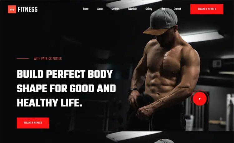 Free Bootstrap 4 HTML5 Responsive Fitness Website Template