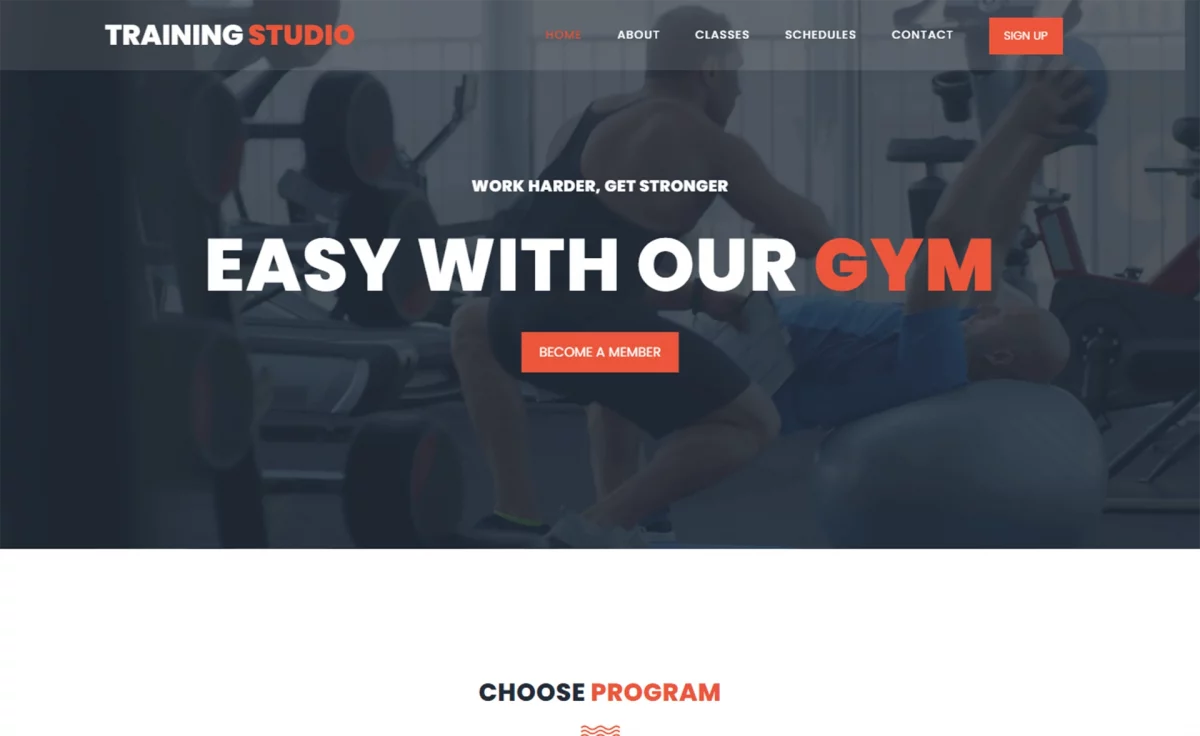 Training Studio - Free Responsive Bootstrap 4 Fitness Website Template ...