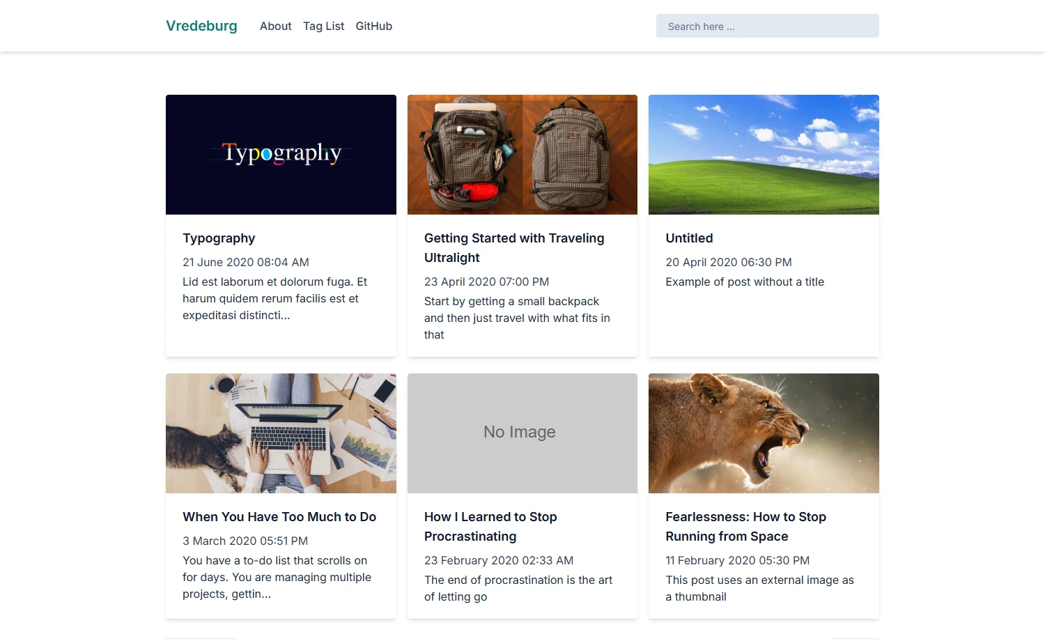 Free Tailwind CSS Blogging Website Template