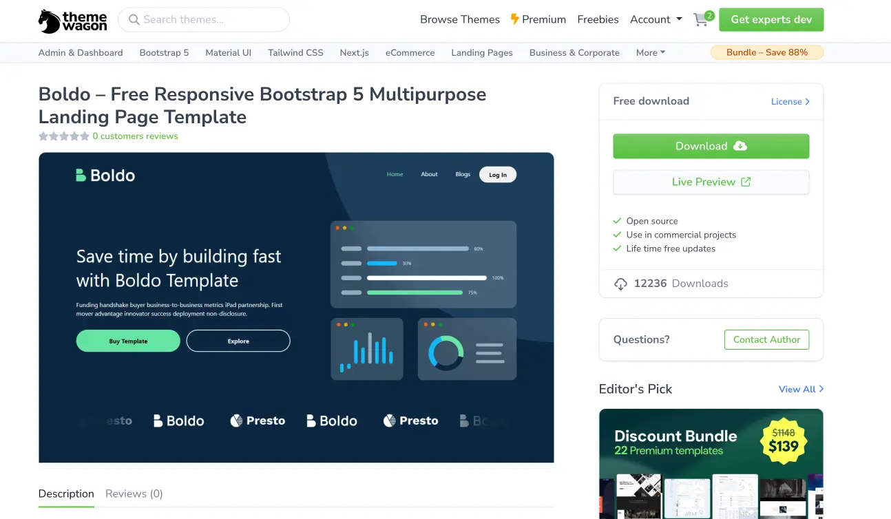 Boldo Responsive Website Template