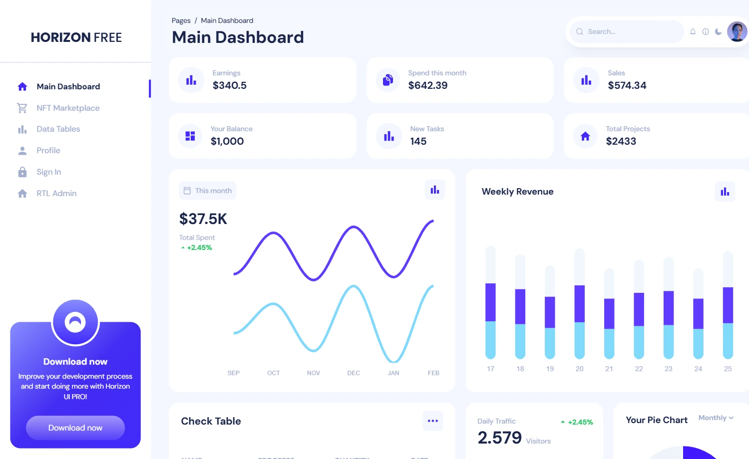Free Tailwind CSS Admin Dashboard Template