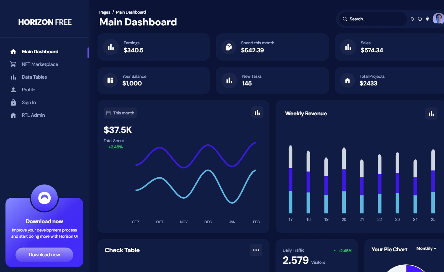 Free Tailwind CSS Admin Dashboard Template