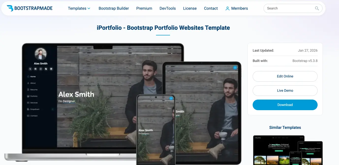iPortfolio Responsive Website Template