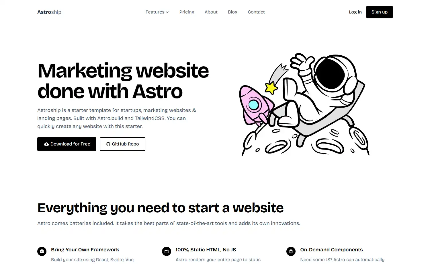 Free Multipage Tailwind CSS SaaS Website Template