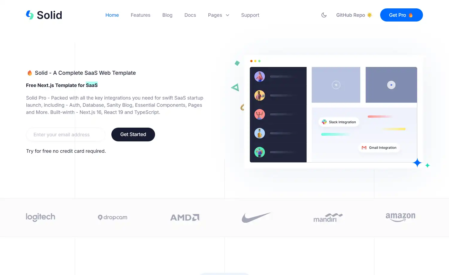 Free Tailwind CSS & Next.js SaaS Website Template
