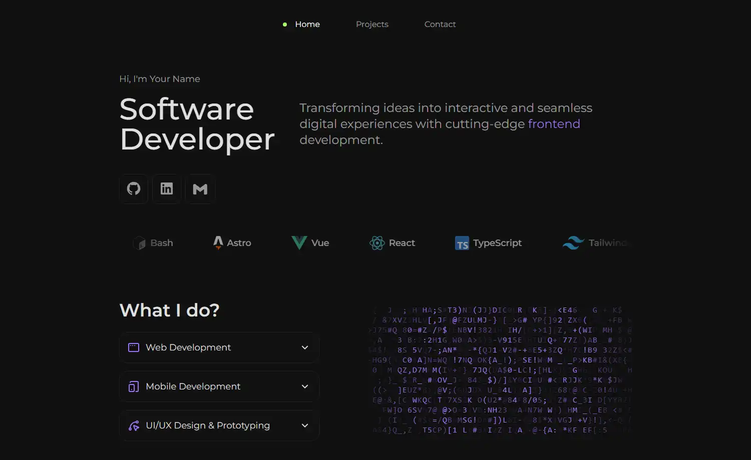 DarkMinimal - Free Tailwind CSS & Astro Portfolio Website Template