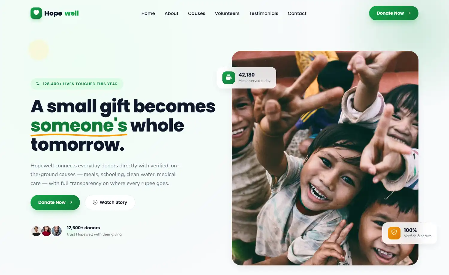 Free Multipage Bootstrap 5 Charity Website Template